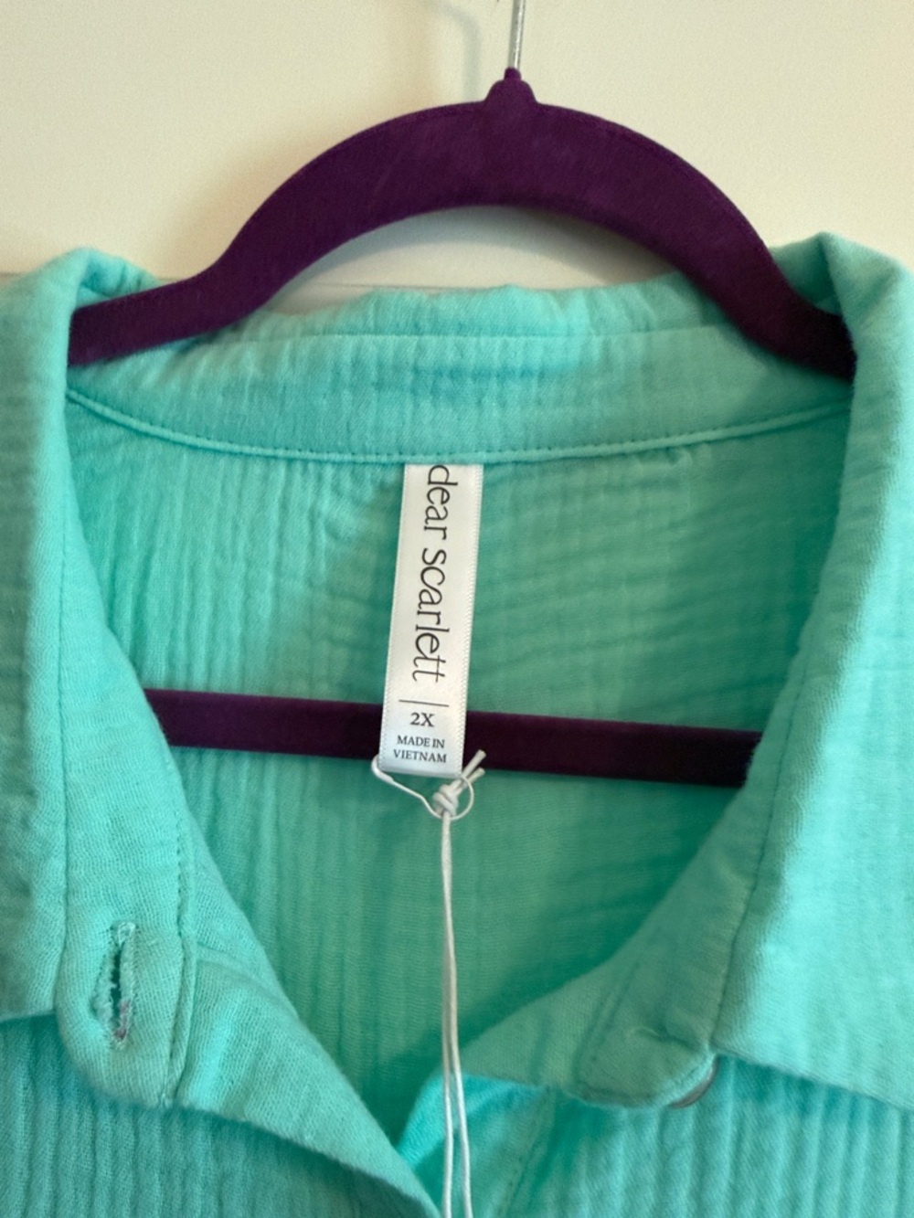 Dear Scarlett Relaxed Button-Front Maxi Dress in Aqua - Picture 2 of 12